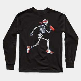 Skeleton Runner - Halloween Costume Perfect for Sports Fans Long Sleeve T-Shirt